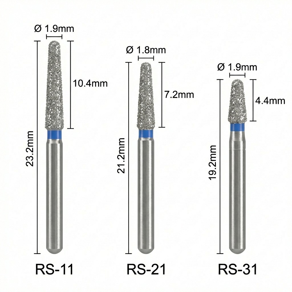 Mani Diamond Airotor Burs - Taper Flat End / Tf Series