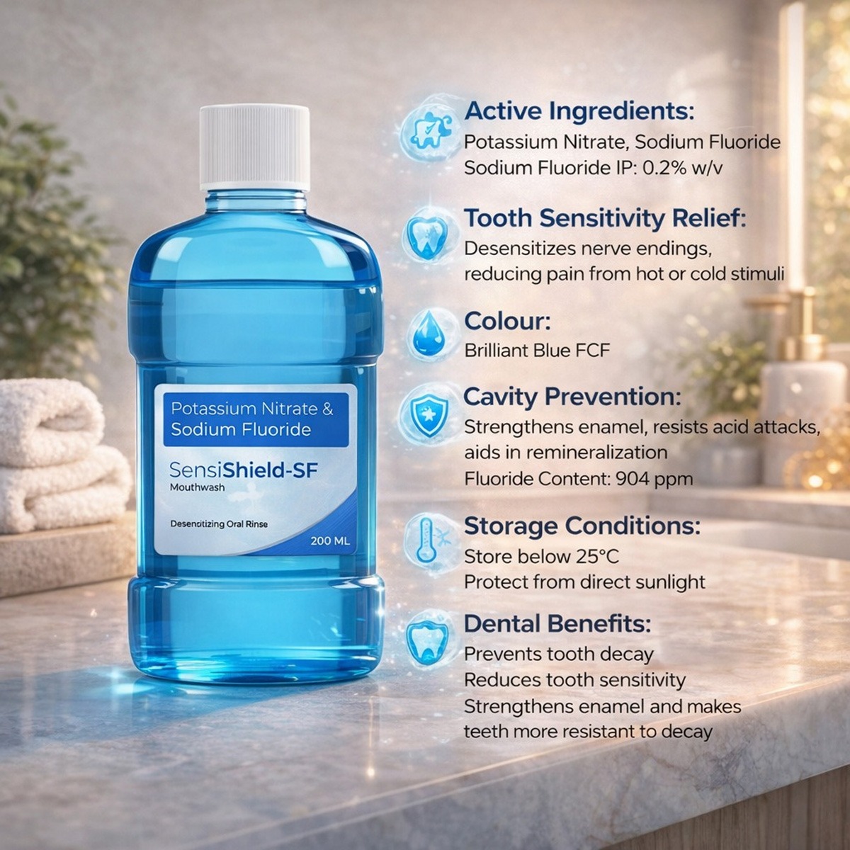 Vasa SensiShield-SF Mouthwash (Pack of 10)