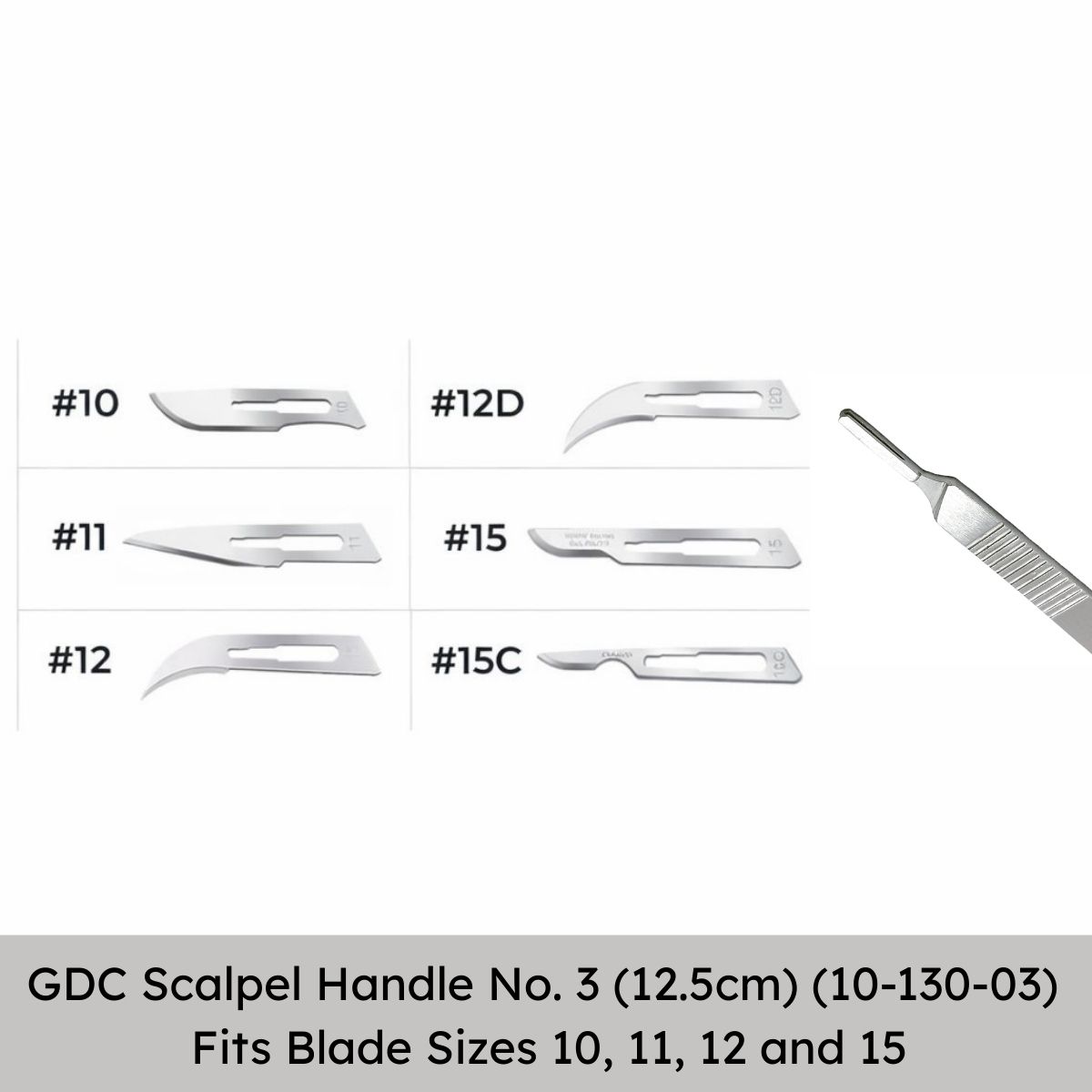 thumbnail image 2 of Hu-Friedy #3 Round Surgical Scalpel Handle, 10-130-03 2 of 4