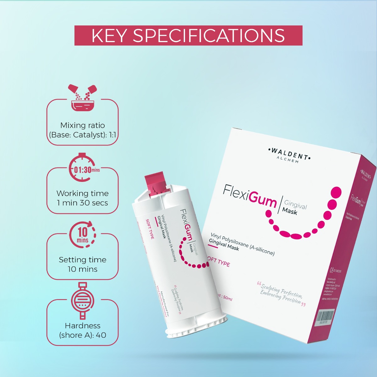 Waldent FlexiGum Gingival Mask (50mlx2) (Short Expiry 05-2026)