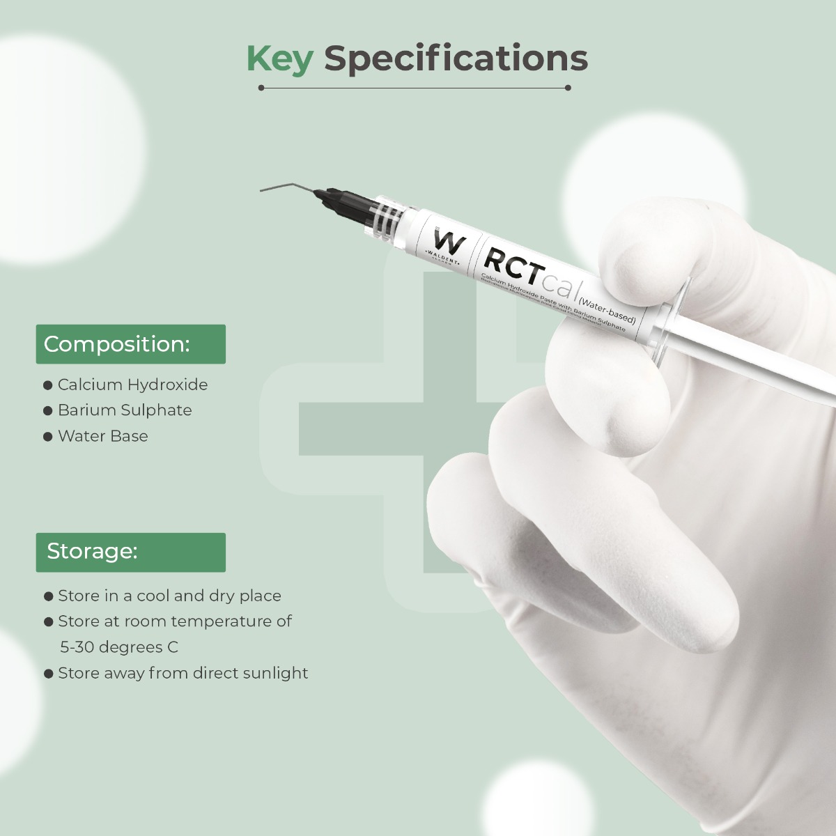 Waldent RCTcal Calcium Hydroxide Paste (Water Based) (Short Expiry 04-2026)