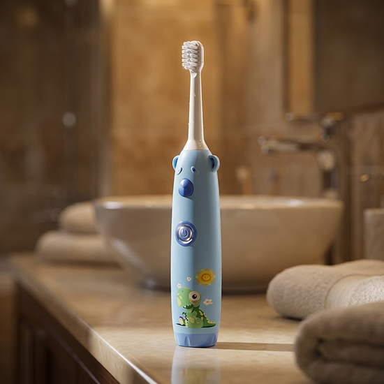 MyOra Dinobrush Battery Operated Electric Toothbrush For Kids - Blue 