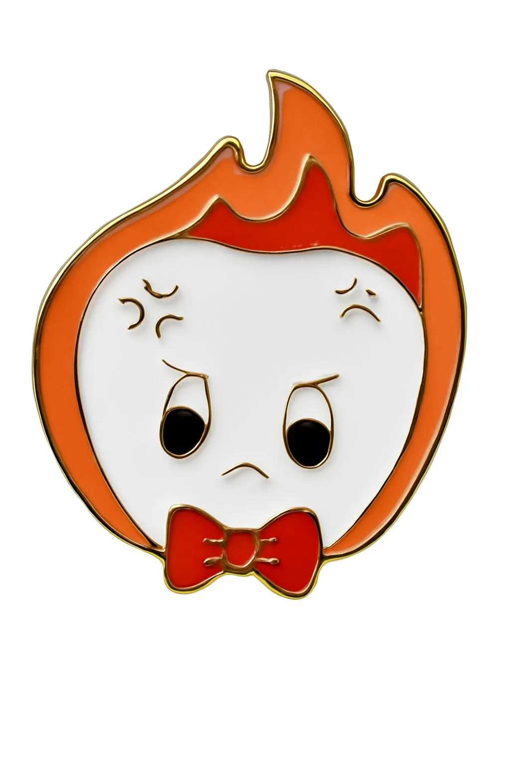 iDentical Tooth With Flame Hair & Bow Tie Shape Brooch – Pack of 1 (ZYR-7375)