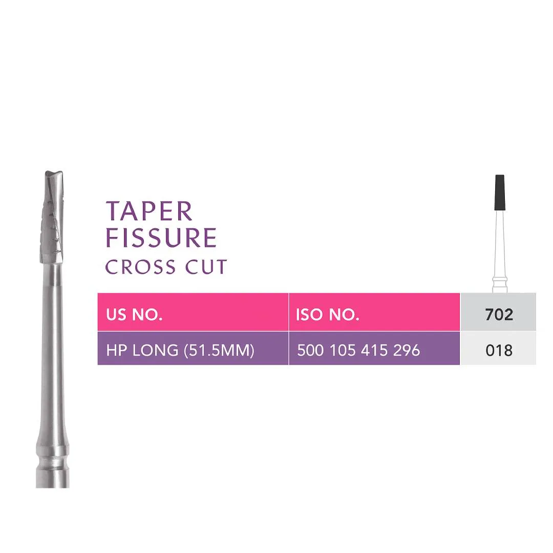 Prima Dental Oral Surgery Toller Taper Fissure Bur 702 HP