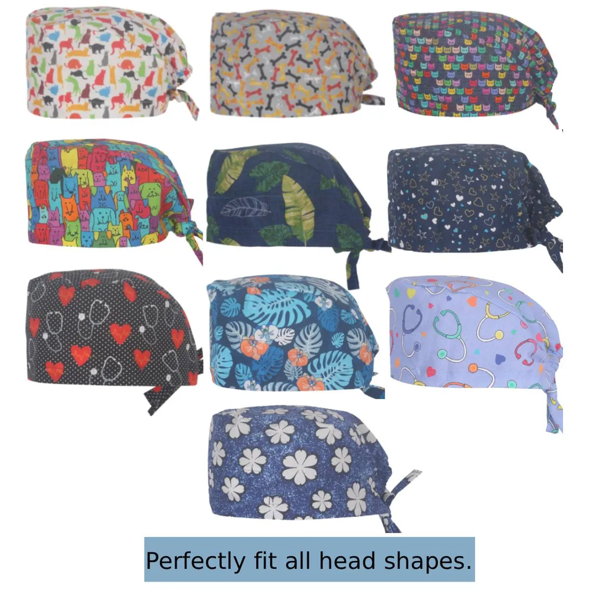 Uniform Craft Printed Scrub Caps