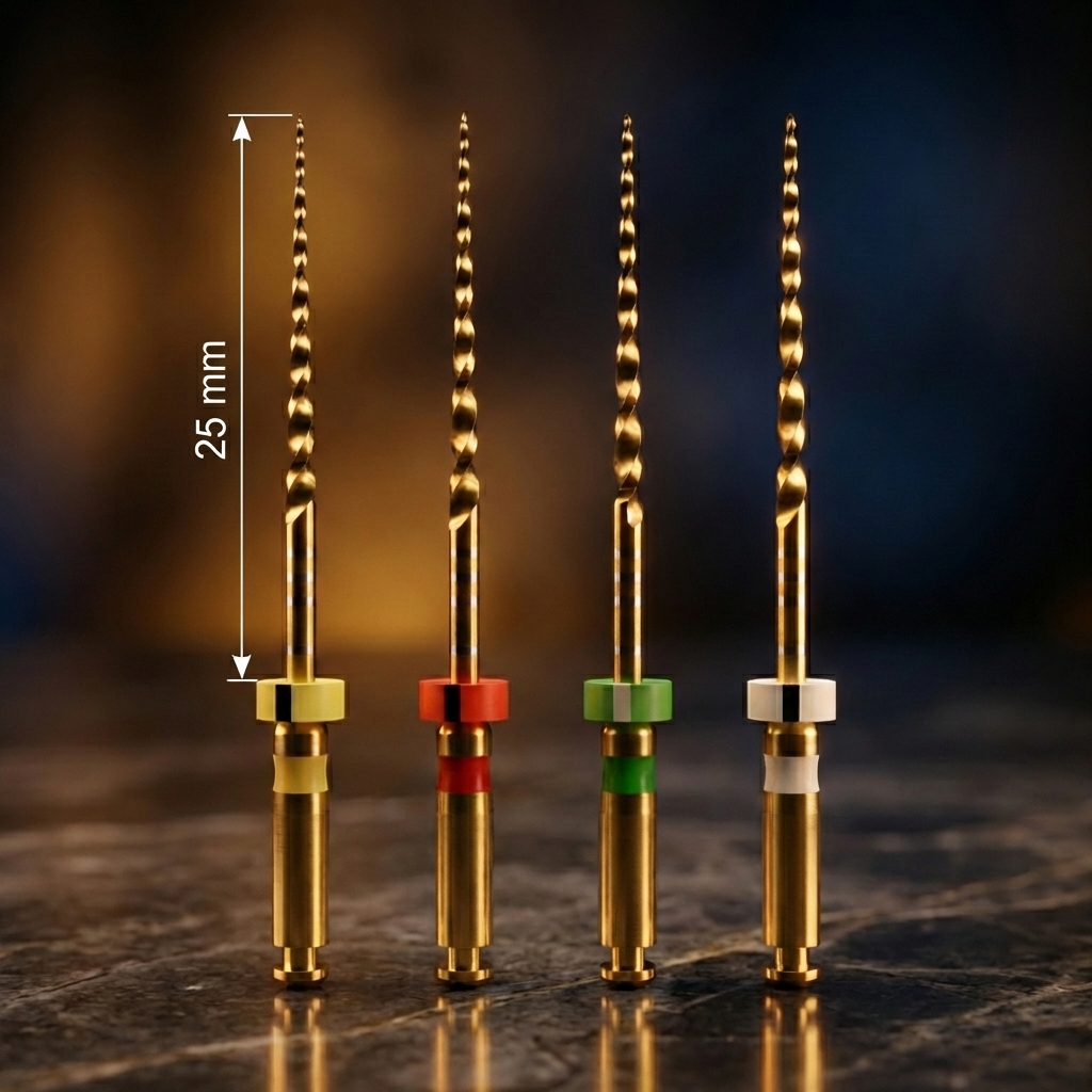 D - Perfect Endodontic Reciprocating Files Assorted TF4 Gold 25mm