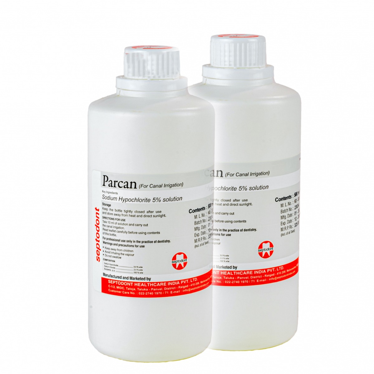 Septodont Parcan 5% Sodium Hypochlorite Solution (Short Expiry 05-2026)