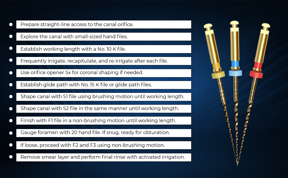 SuperEndo Gold-Flex Rotary Files (Pack of 6)