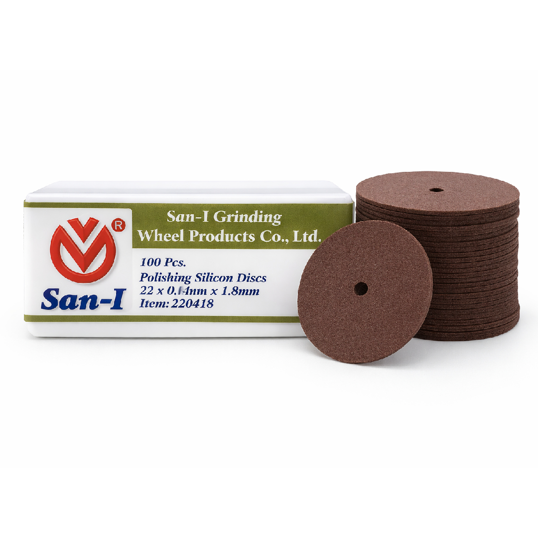 San-I Silicon Carbide Surface Grinding & Seperation Discs for Ceramics Ø22 x 0.40 x 1.8mm (100pcs)
