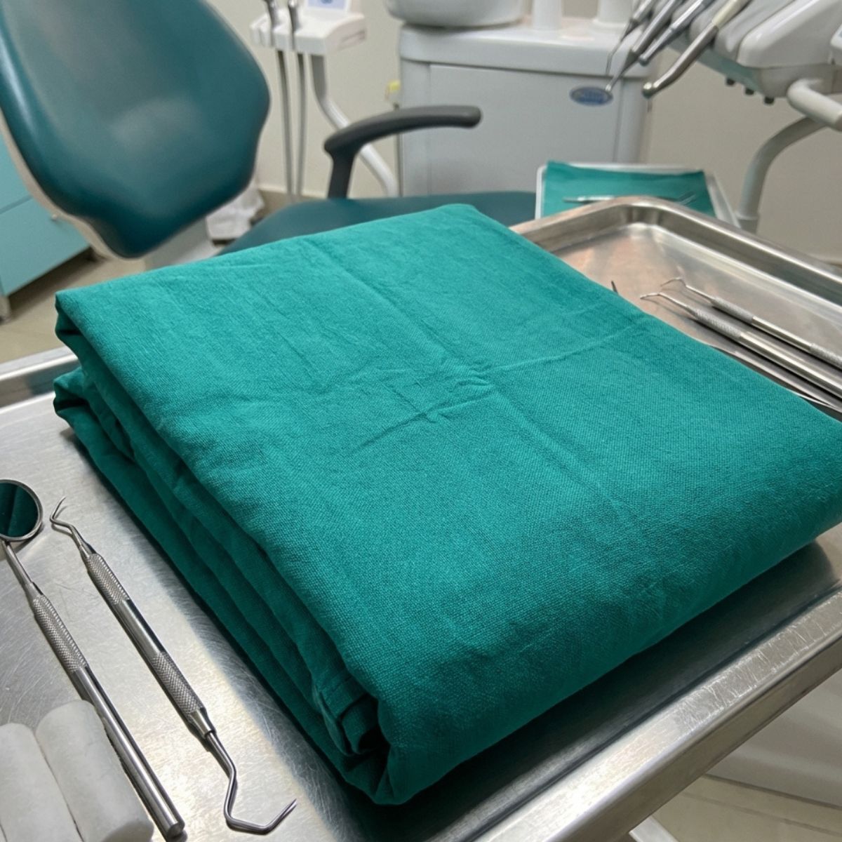 Surgical Gown Green Cloth (Washable/Autoclavable)