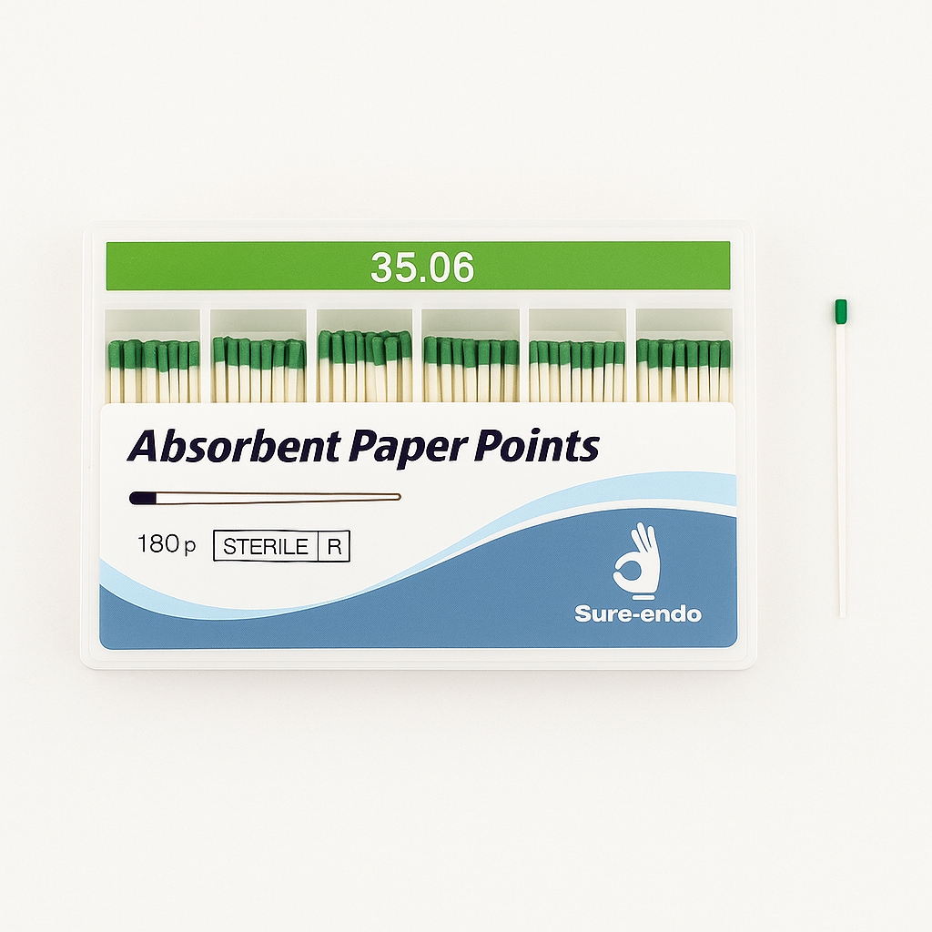 Sure Endo Paper Points Length Marked - 6% #35