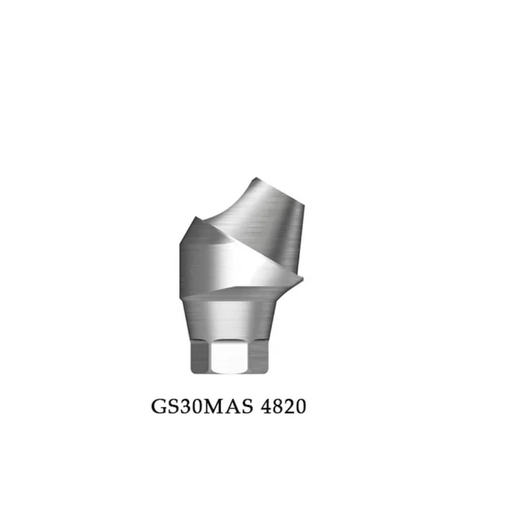 Dentaltech Korean Implant Compatible Multi Unit 30°Angular Abutment Regular ∅4.8mm X G/H2.5mm (GS30MAS 4820)