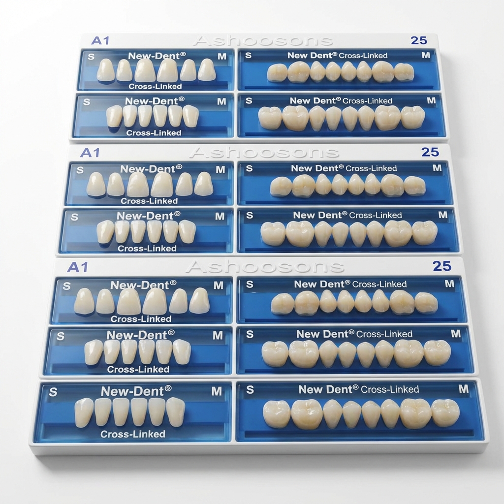 API Acrylic Teeth Sets - NewDent A1 (Pack of 4 Sets)