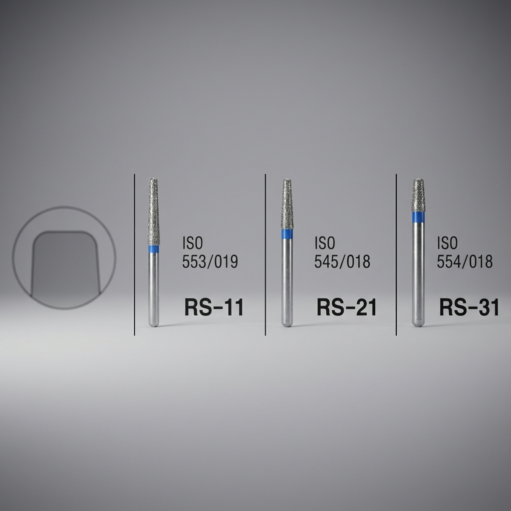 Mani Diamond Burs - Rounded Shoulder / Rs Series