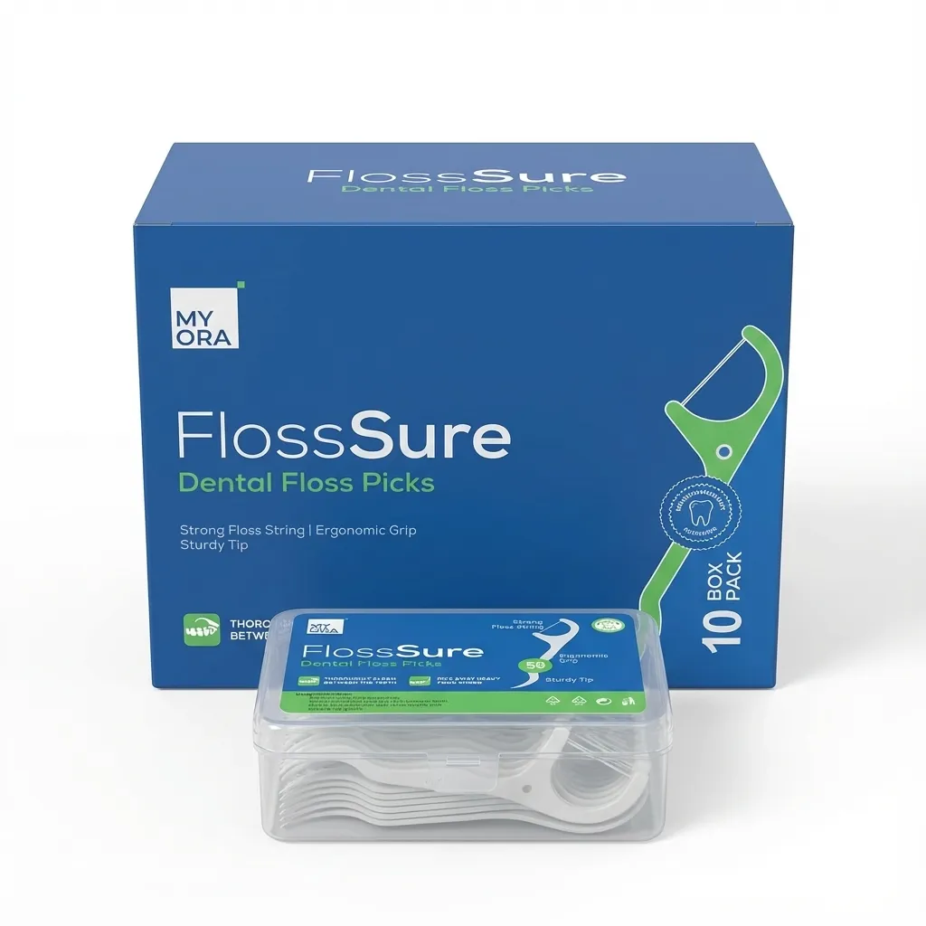 MyOra FlossSure Dental Floss Picks - Pack Of 10 (50 Picks/Pack)