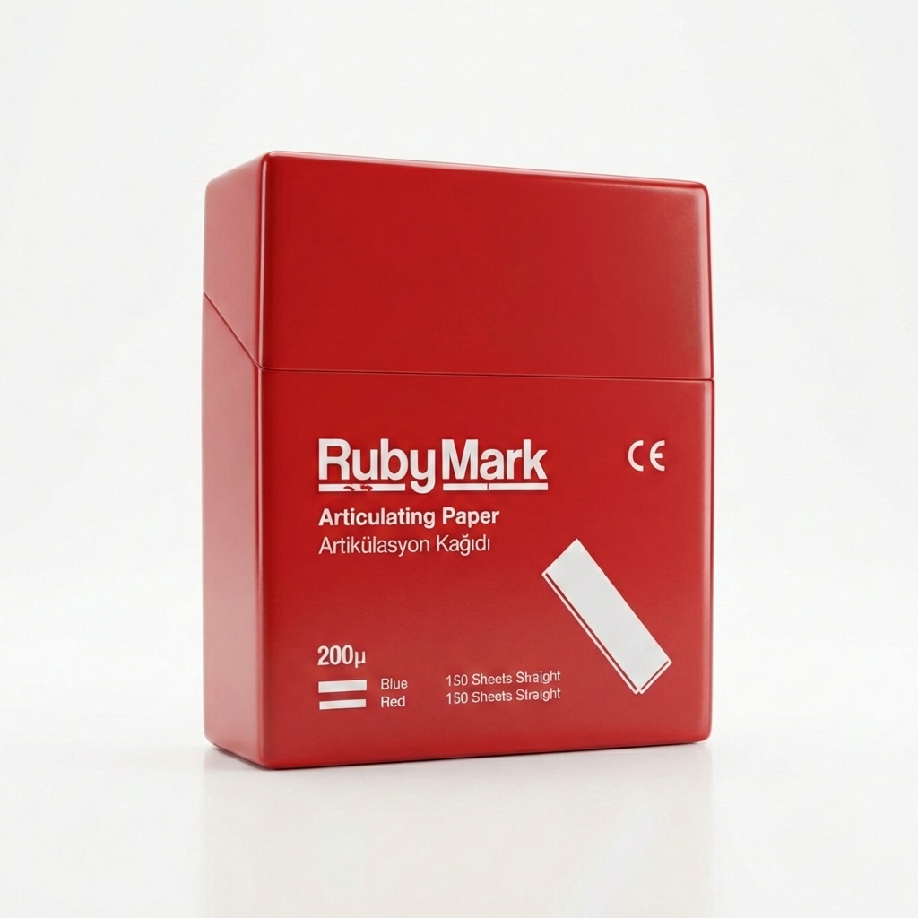 Rubydent RubyMark Straight Articulating Paper Blue & Red Assorted 200μ - 300 sheets