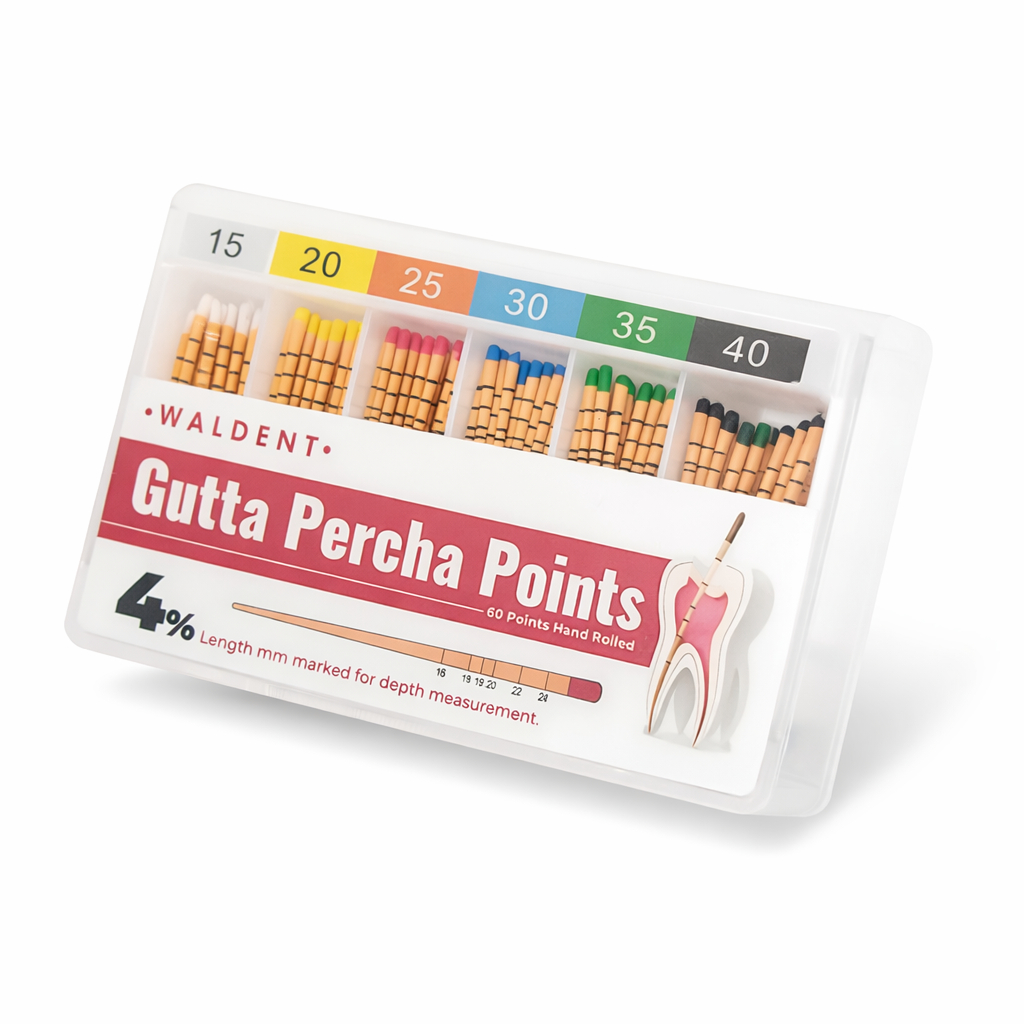 Waldent Gutta Percha Points 4% (Length Marked) #15-40