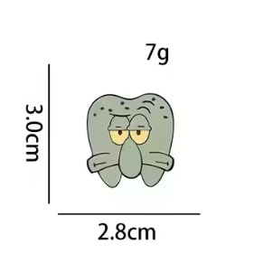 iDentical Squidward Tentacles Tooth Shape Brooch - Pack of 1 (ZYR-7012)