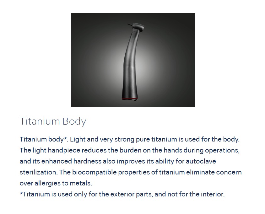 NSK TI Max X-25L Contra Angle 1:1 Direct Drive (Optic)