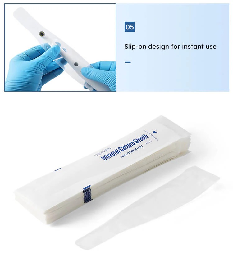 ET Dental VisiSafe Intraoral Camera Sheath - 9.8 x 2 inch (100pcs/Box)