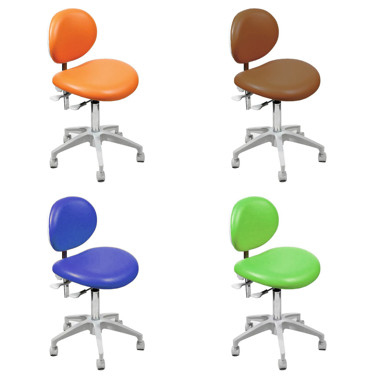 Sparedent Dental Stool With Backrest and Metal Base