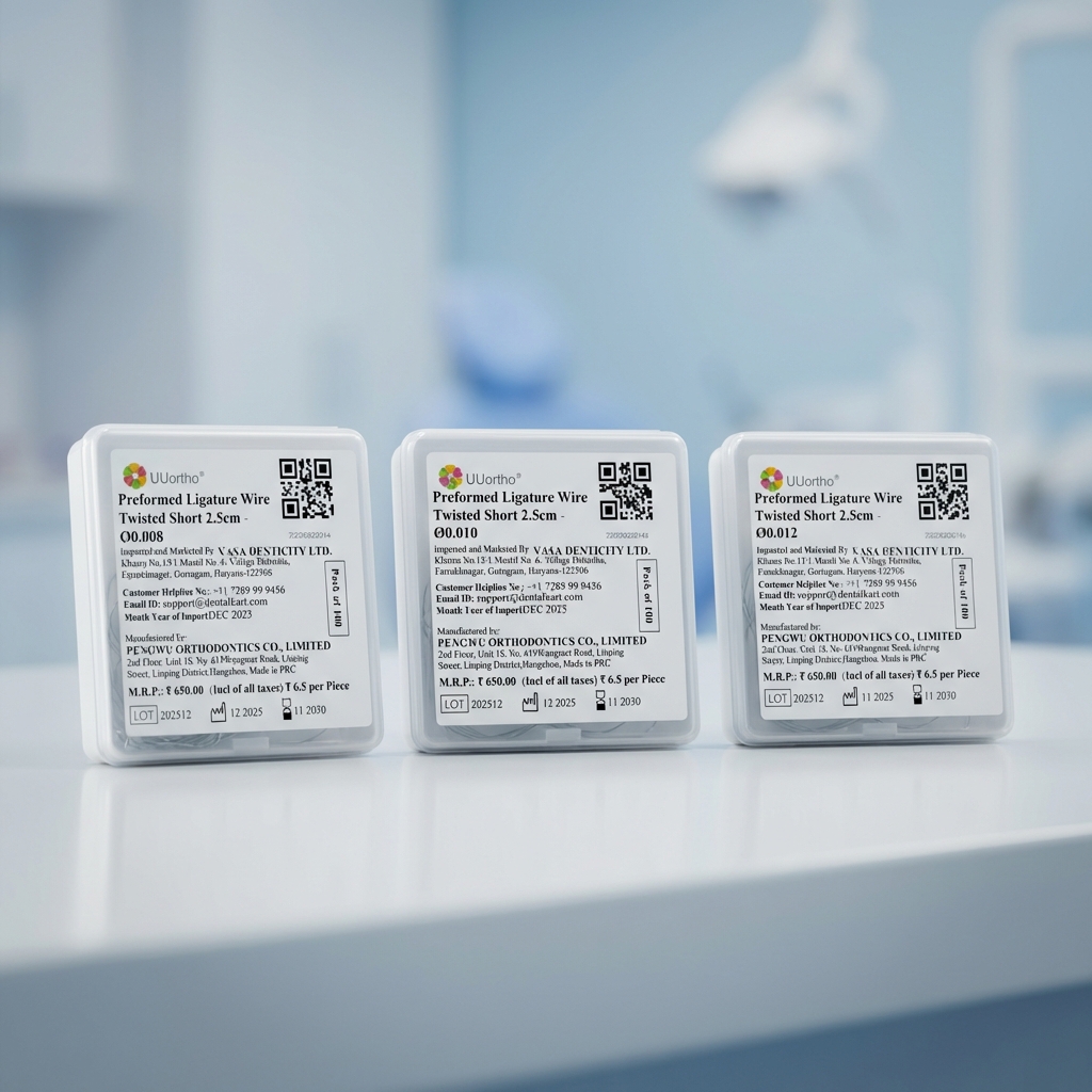 UU Ortho Preformed Ligature Wire Twisted Short 2.5cm (Pack of 100)