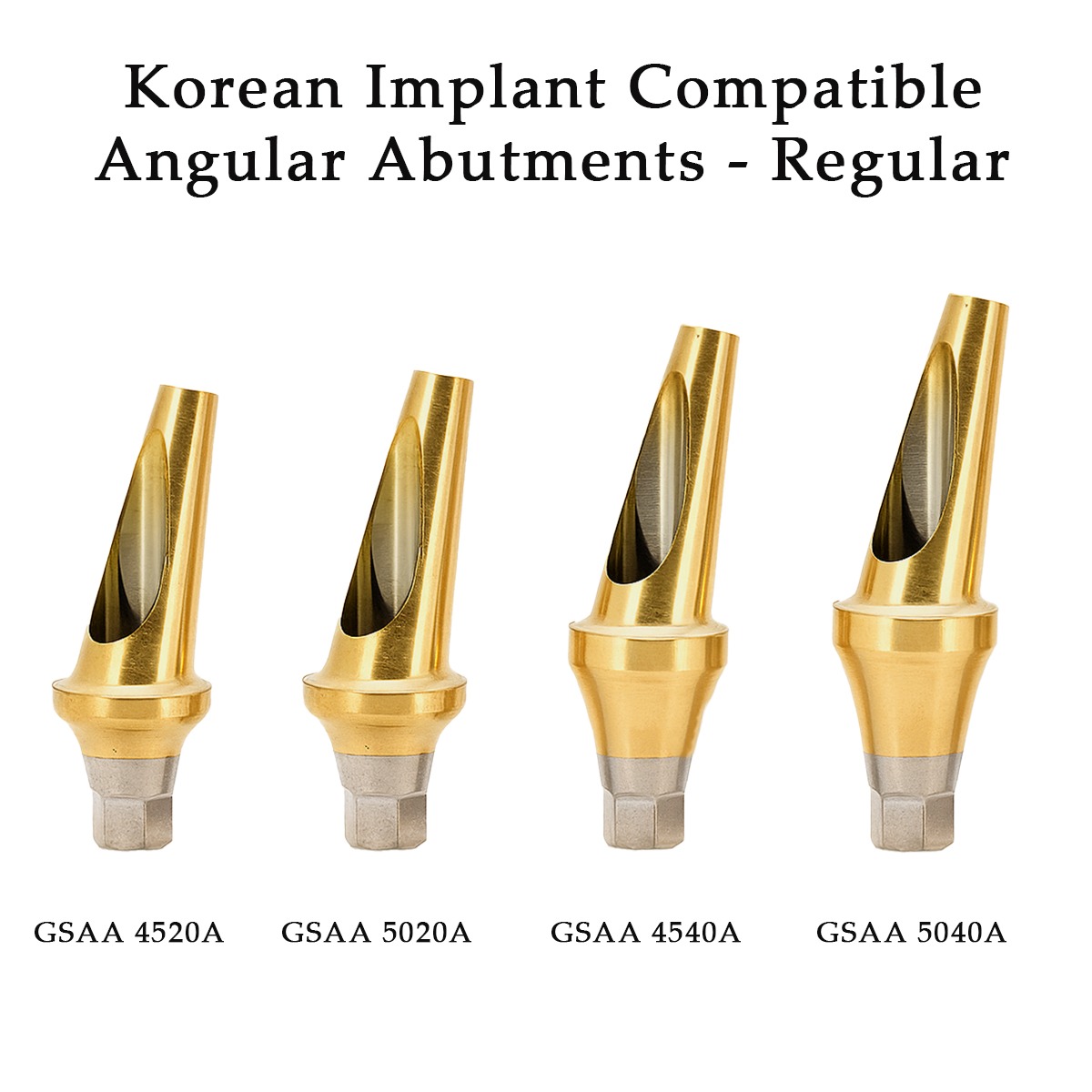 Dentaltech Korean Implant Compatible 17° Angular Abutments - Regular