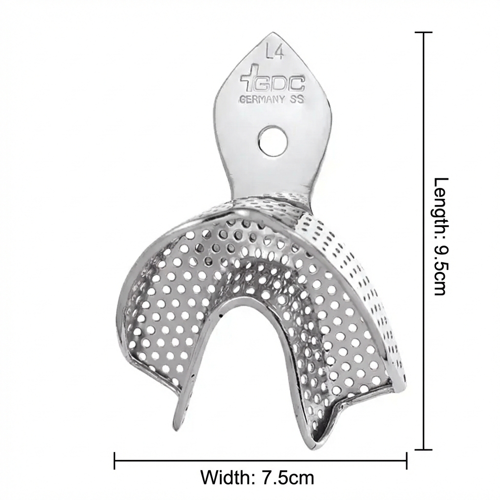 GDC Dentulous Perforated Impression Trays Lower # 4 (ITRLDPL4)