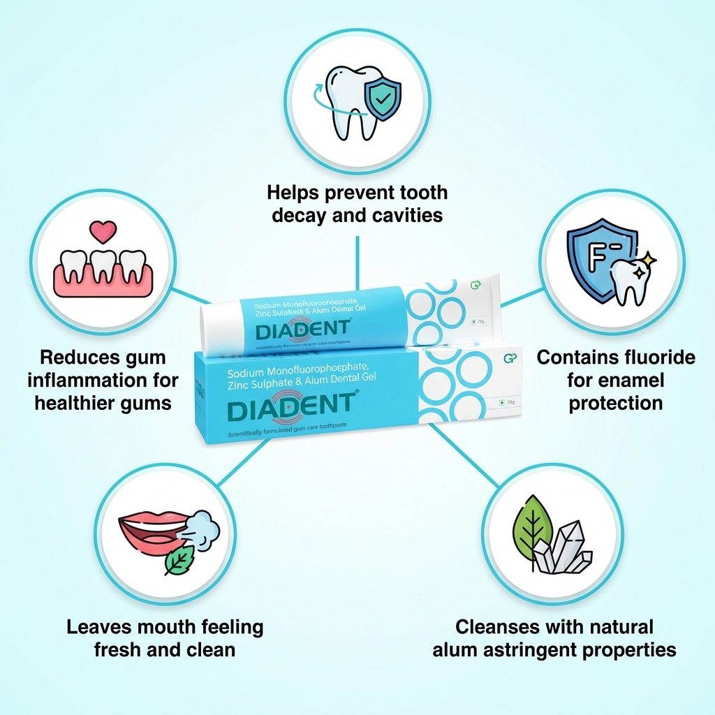 Group Pharma Diadent Gum Care Toothpaste (Pack of 6)