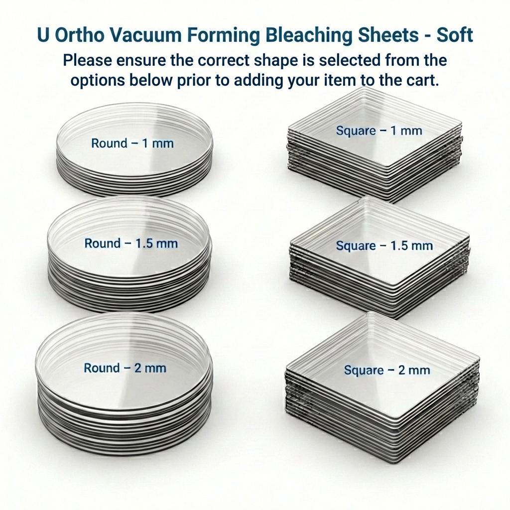 U Ortho Vacuum Forming Bleaching Sheets - Soft