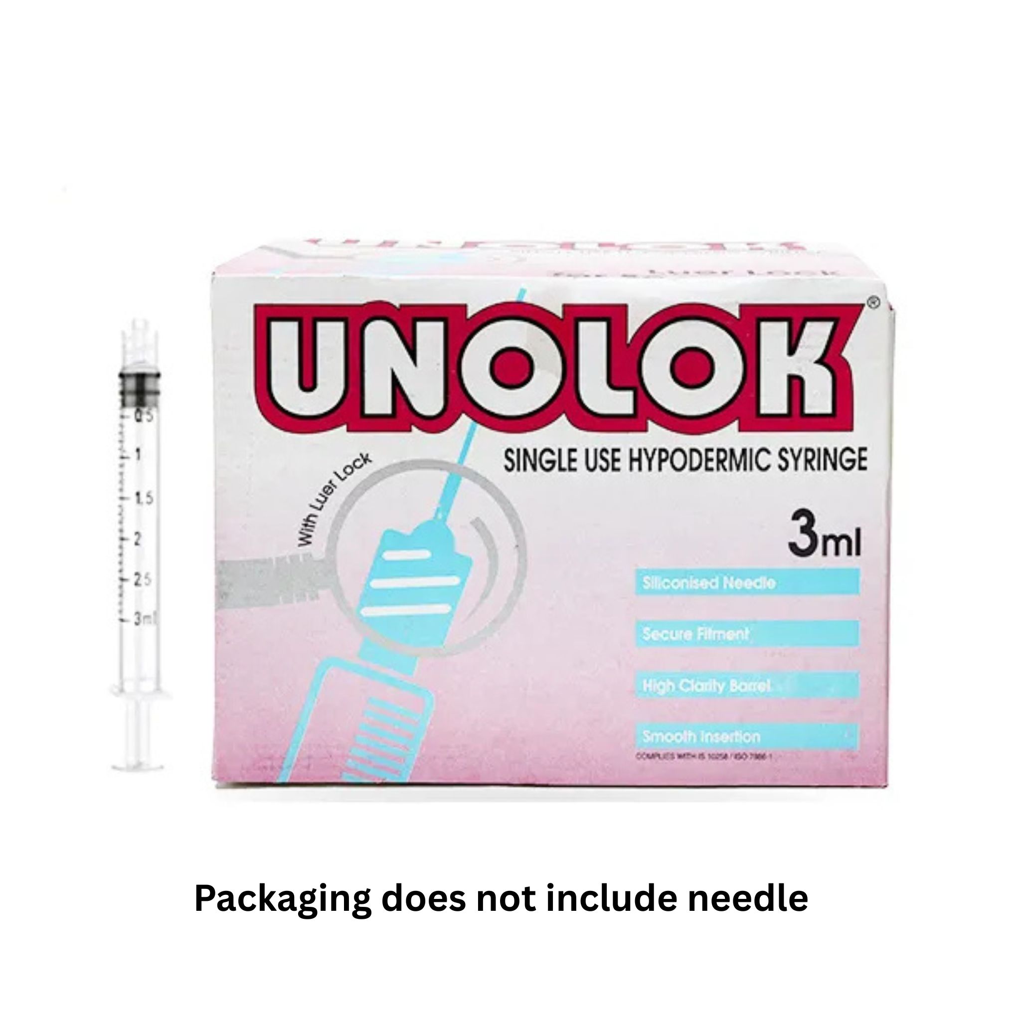 HMD Unolok Syringe Without Needle - 3ml