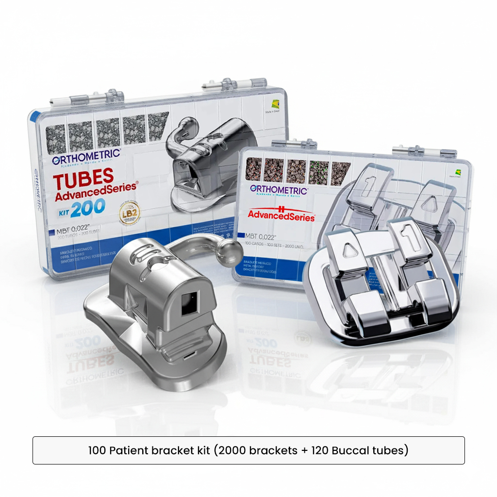 OrthoMetric Advanced Series Metal Bracket Kit MBT 022 (100 Cases) - 10.11.2913