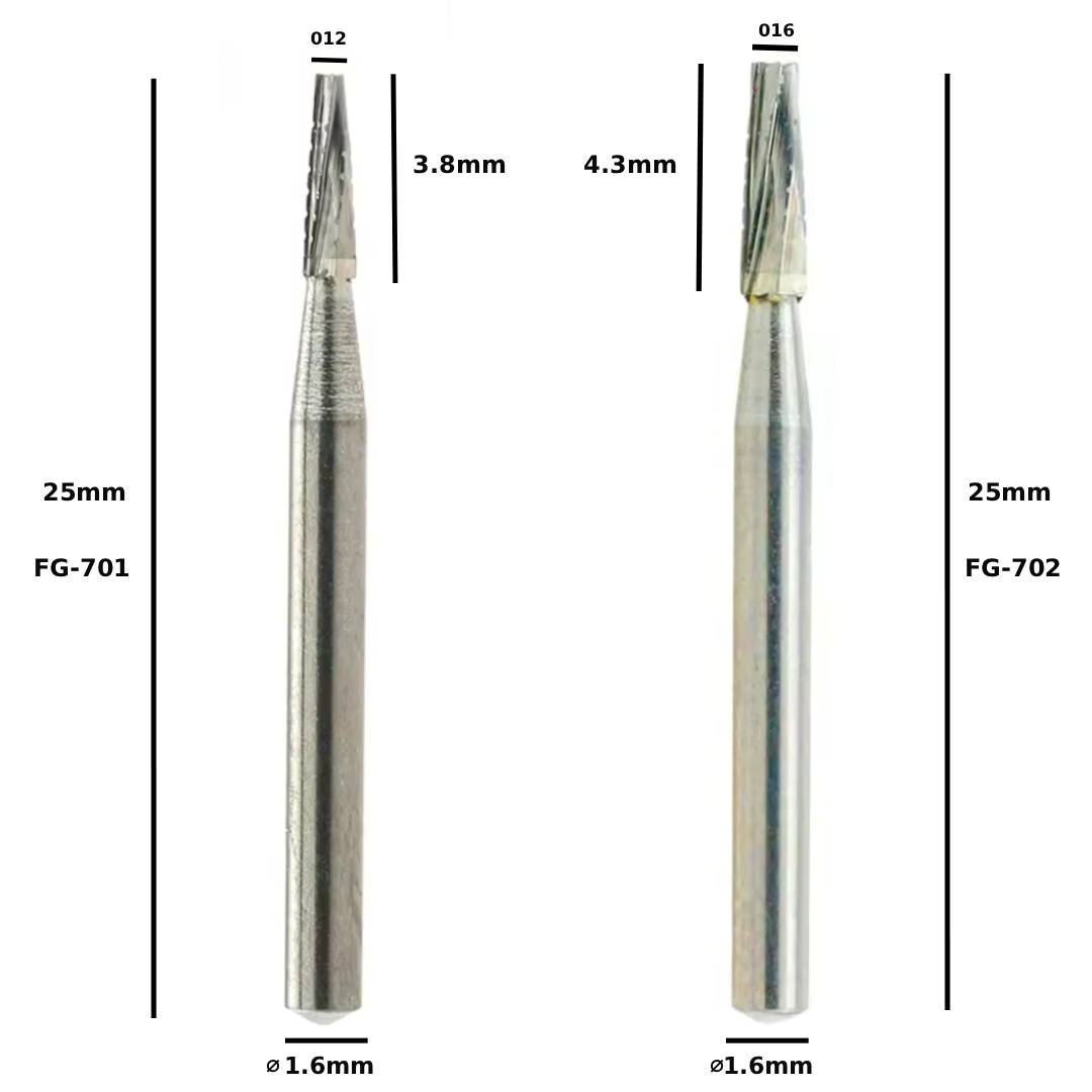 Prima Dental Taper Fissure Surgical Carbide Airotor Bur 25 Mm (Pack of 5)