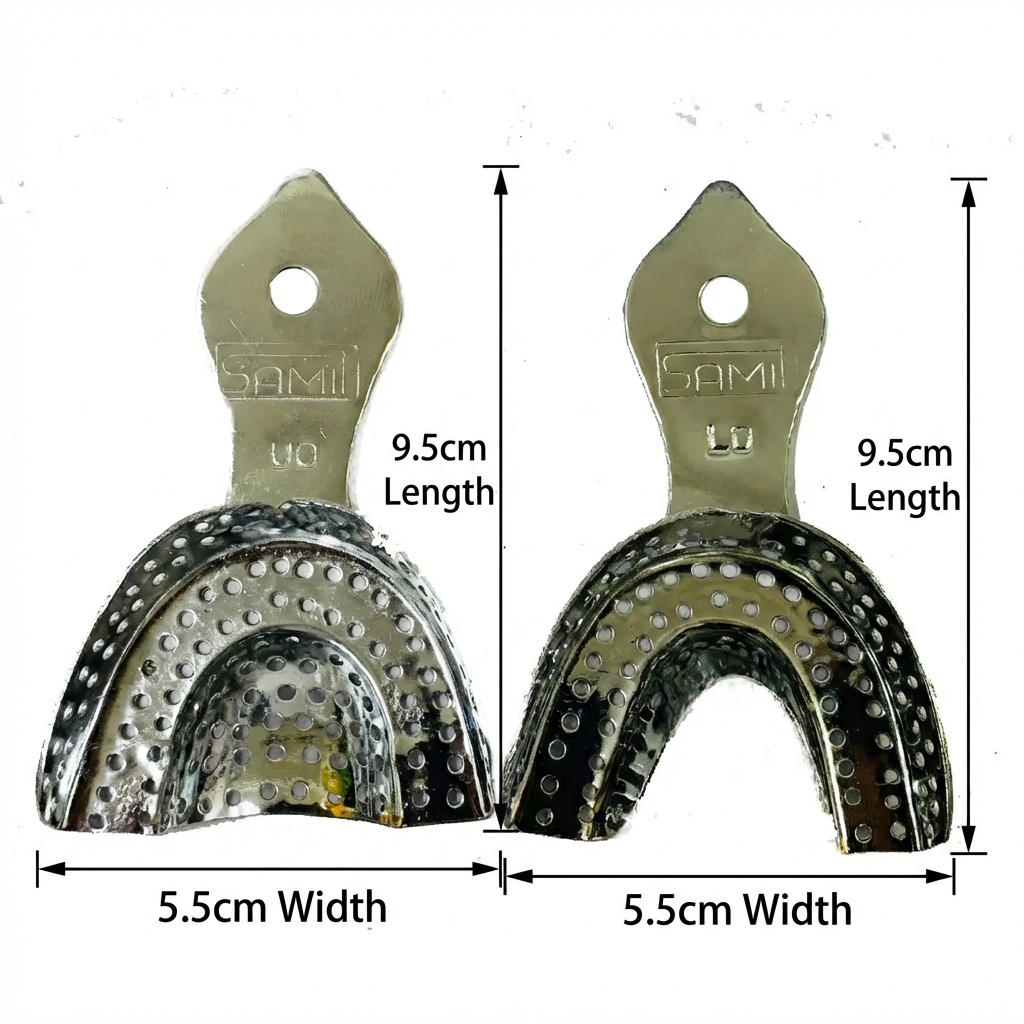 Samit Metallic Dentulous Perforated Impression Trays- U0 AND L0