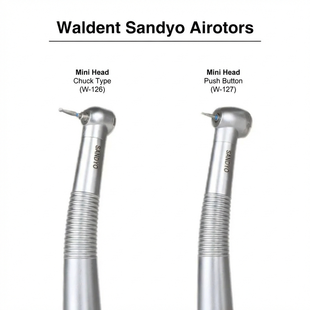Waldent Sandyo Airotors And Cartridges - Mini Head