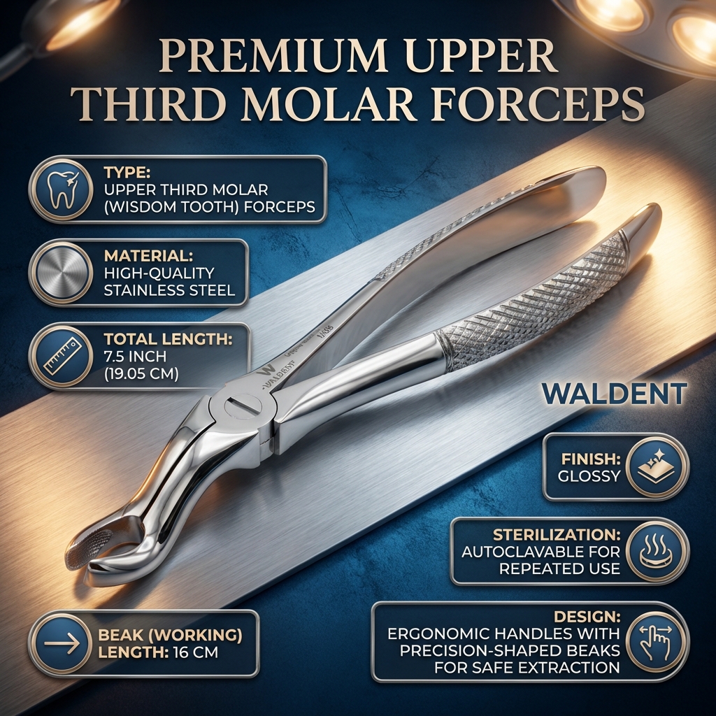 Waldent Tooth Extraction Forceps Upper Third Molar No.67-1 (1/108)