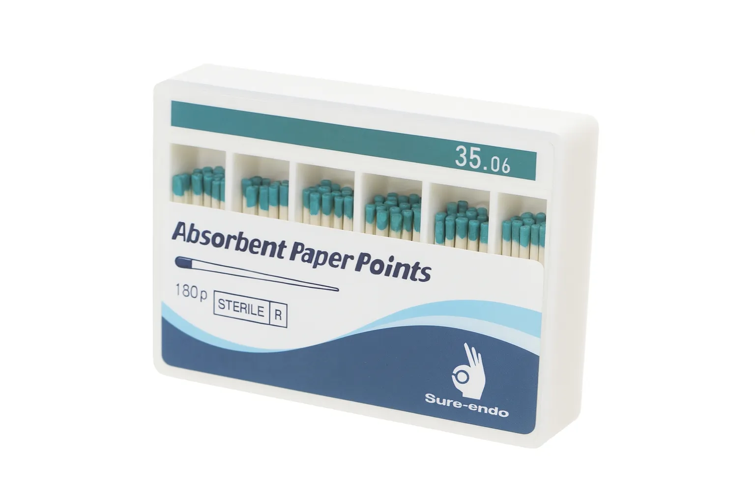 Sure Endo Paper Points Length Marked - 6% #35