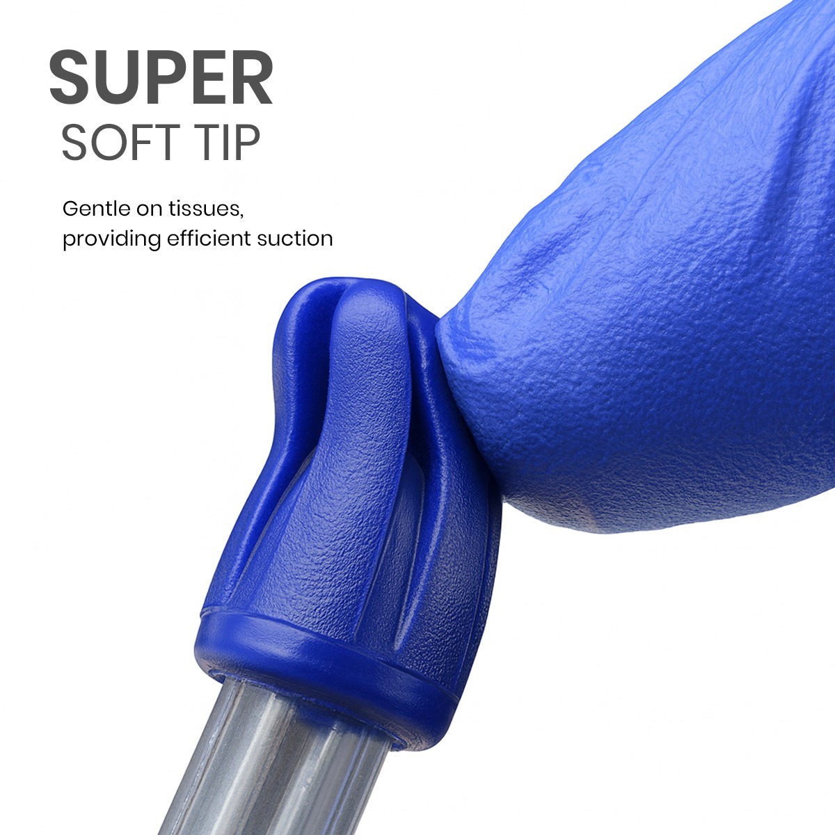 Waldent PearlSuction UltraSoft Saliva Ejectors - Blue Tip (Pack of 100)