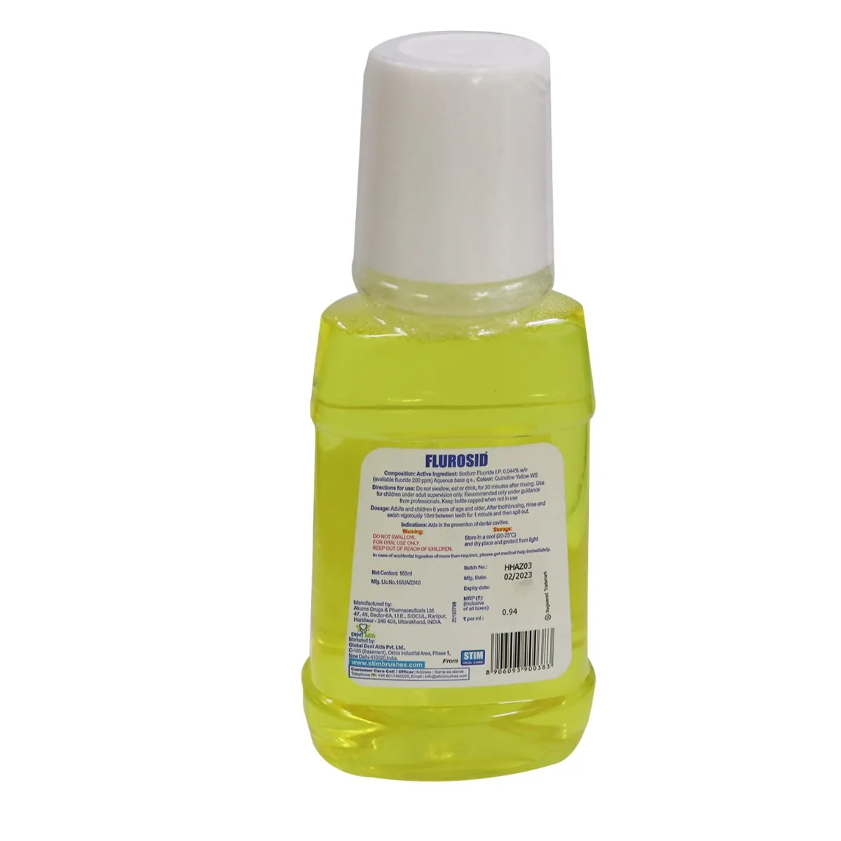 Dentaids Flurosid Mouthwash 160ml (Pack Of 12)