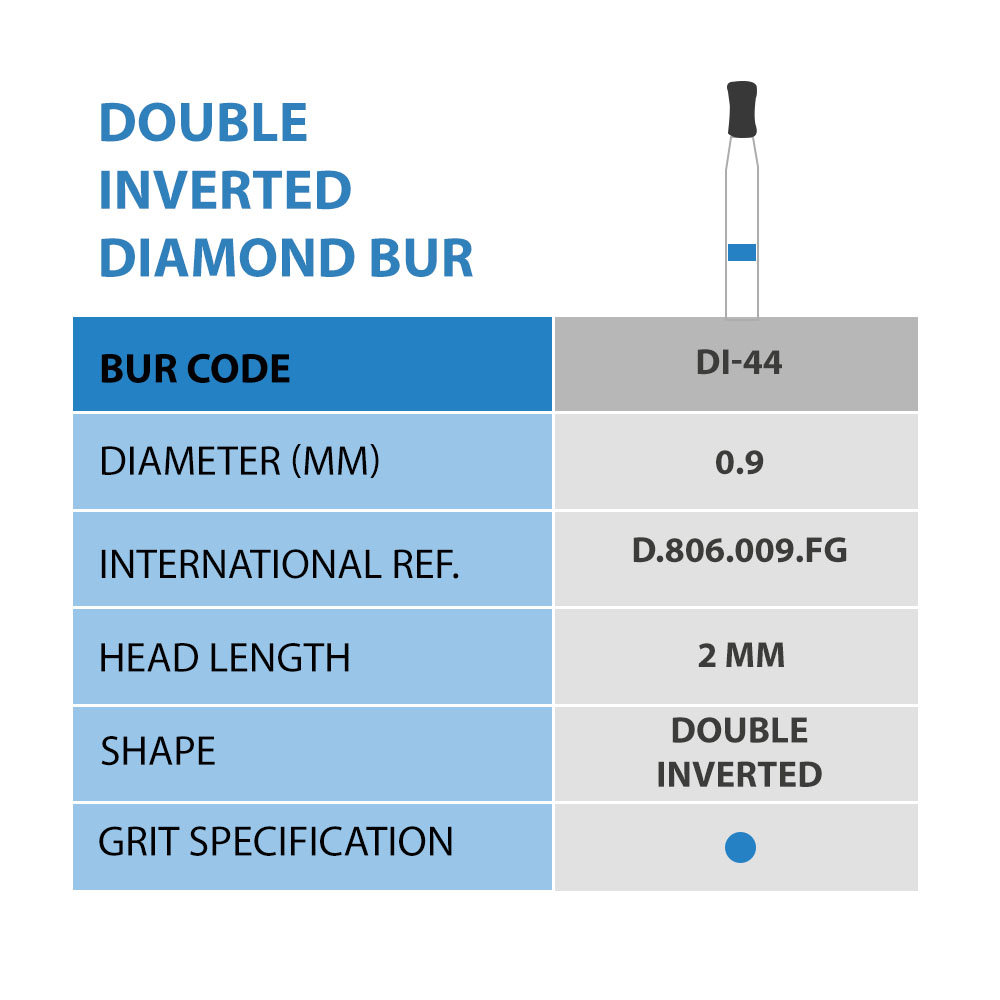 Frank Dental Double Inverted FG Diamond Burs DI-Series