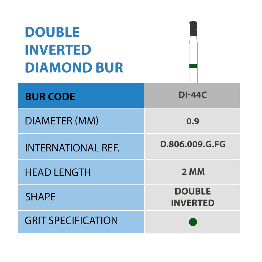 Frank Dental Double Inverted FG Diamond Burs DI-Series
