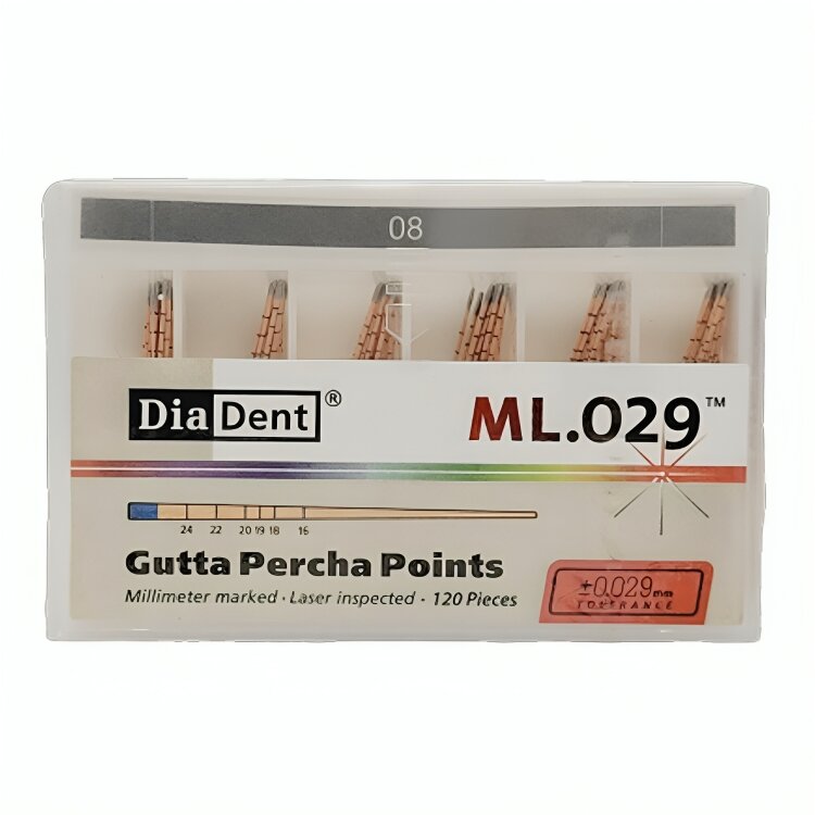 Diadent Gutta Percha Points - 2% # 08 (G020008)