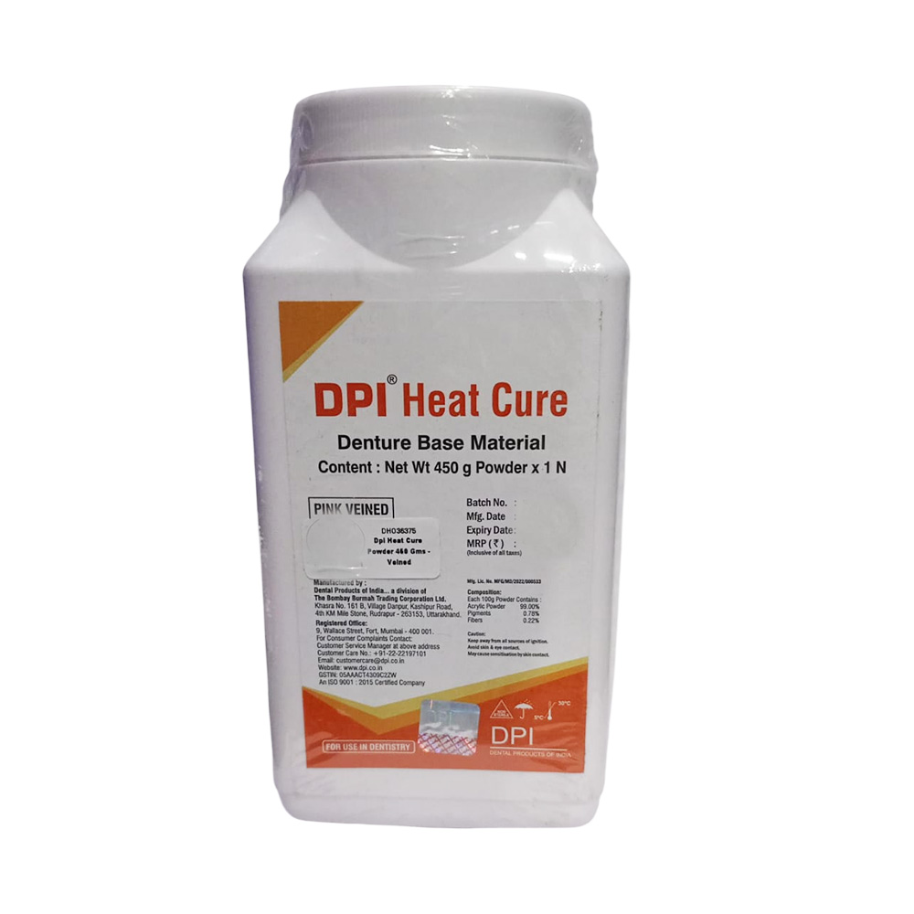 Dpi Heat Cure Powder 450 Gms - Pink Veined
