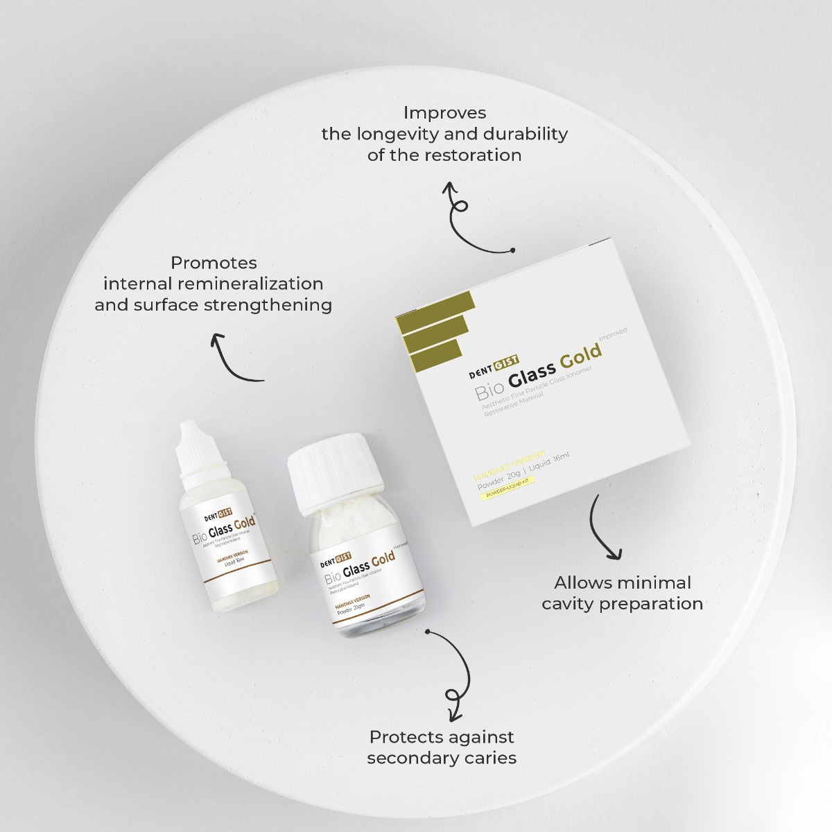 DentGist Bio Glass Gold Restorative GIC (Big Pack)