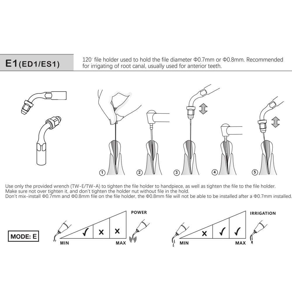 Woodpecker Scaler Tip ED1 for DTE & Satelec Scalers