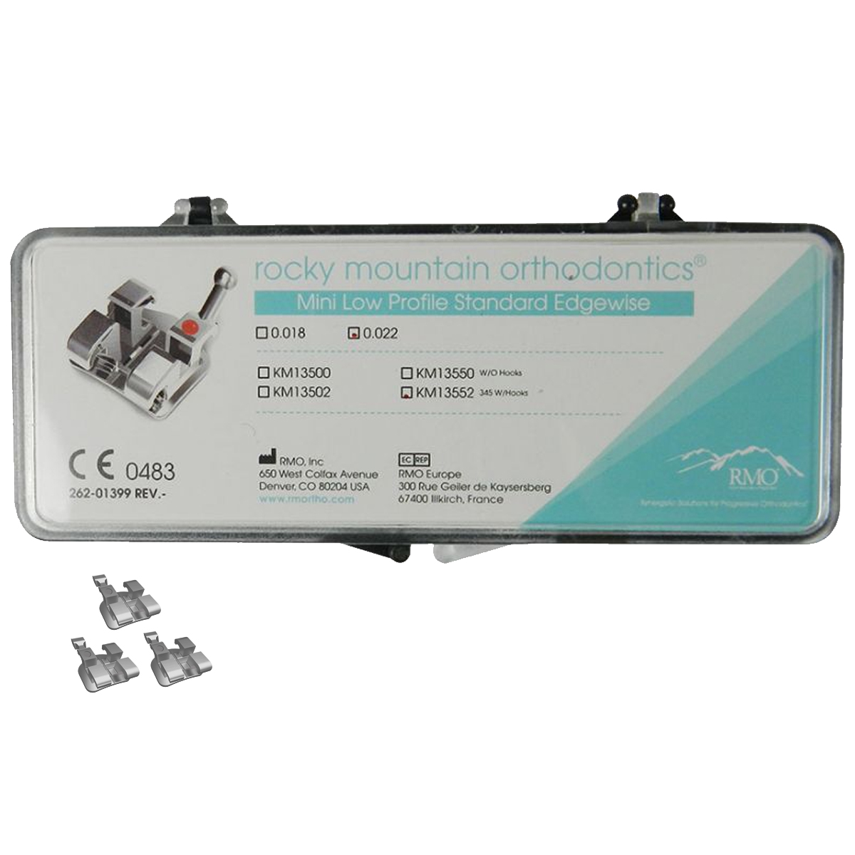thumbnail image 2 of SANDENT Dental Orthodontic Brackets – Mini MBT 0.022" With Hooks (Teeth 3,4,5) – 10 Kits 2 of 6