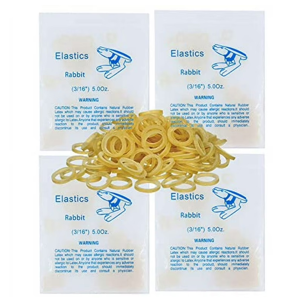 J&J Ortho™ Dental Elastic Bands - Orthodontic Latex Elastics, 100 Pack (10 Per Stick)