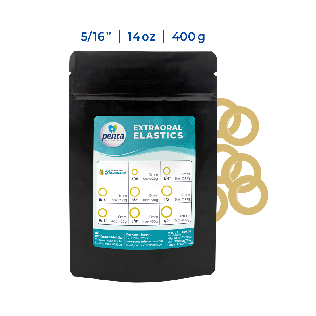 Penta Ortho Extraoral Elastics (Heavy)