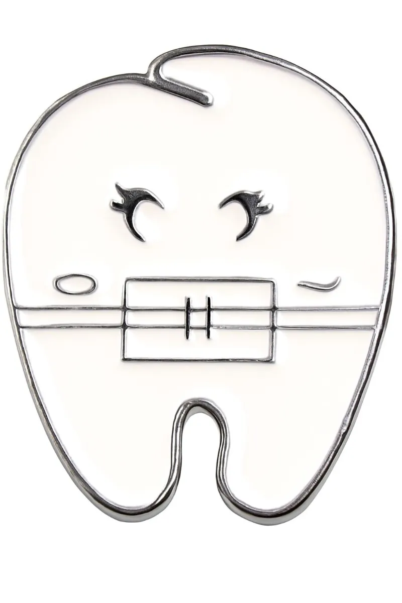 iDentical Tooth With Bracket Shape Brooch - Pack Of 1 (ZYR-4065)