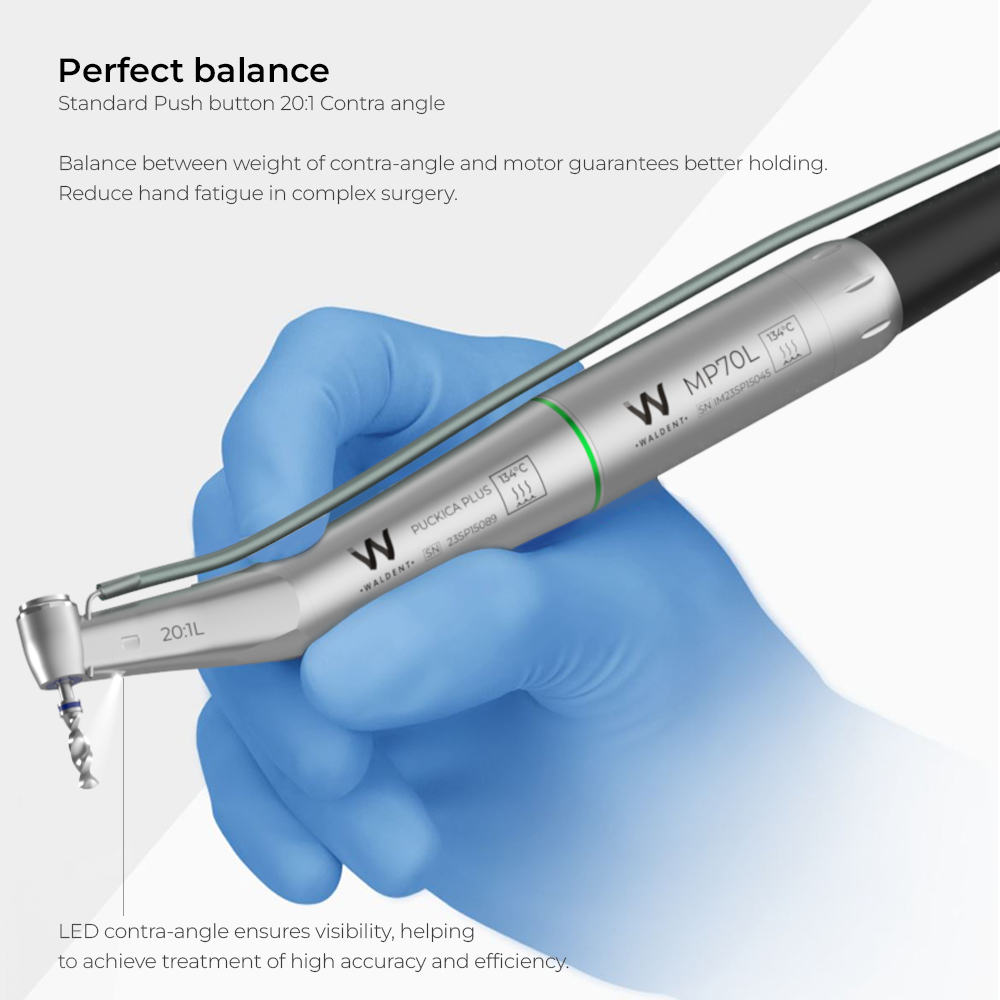 Waldent Ai Implant Touch Implant Motor With 2 Fiberoptic Implant Handpiece
